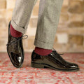 Black italian patent wholecut