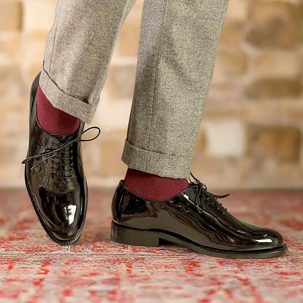 Black italian patent wholecut