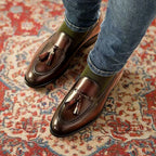 Burnished burgundy luxe calf loafer
