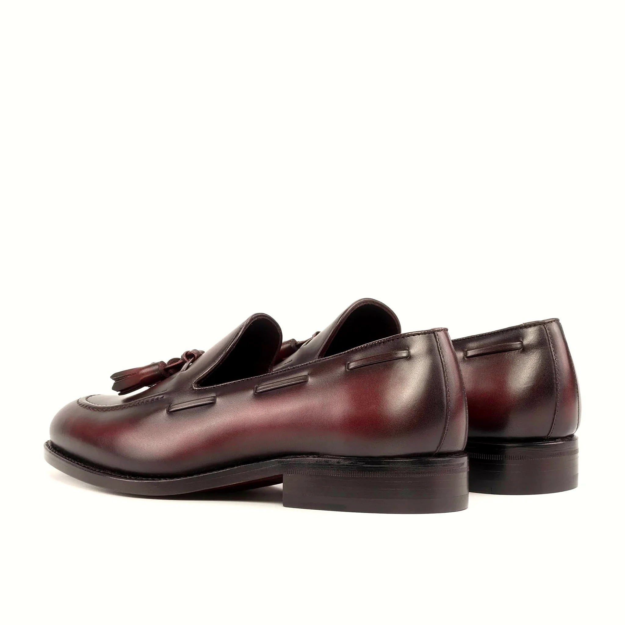 Dark red leather sole