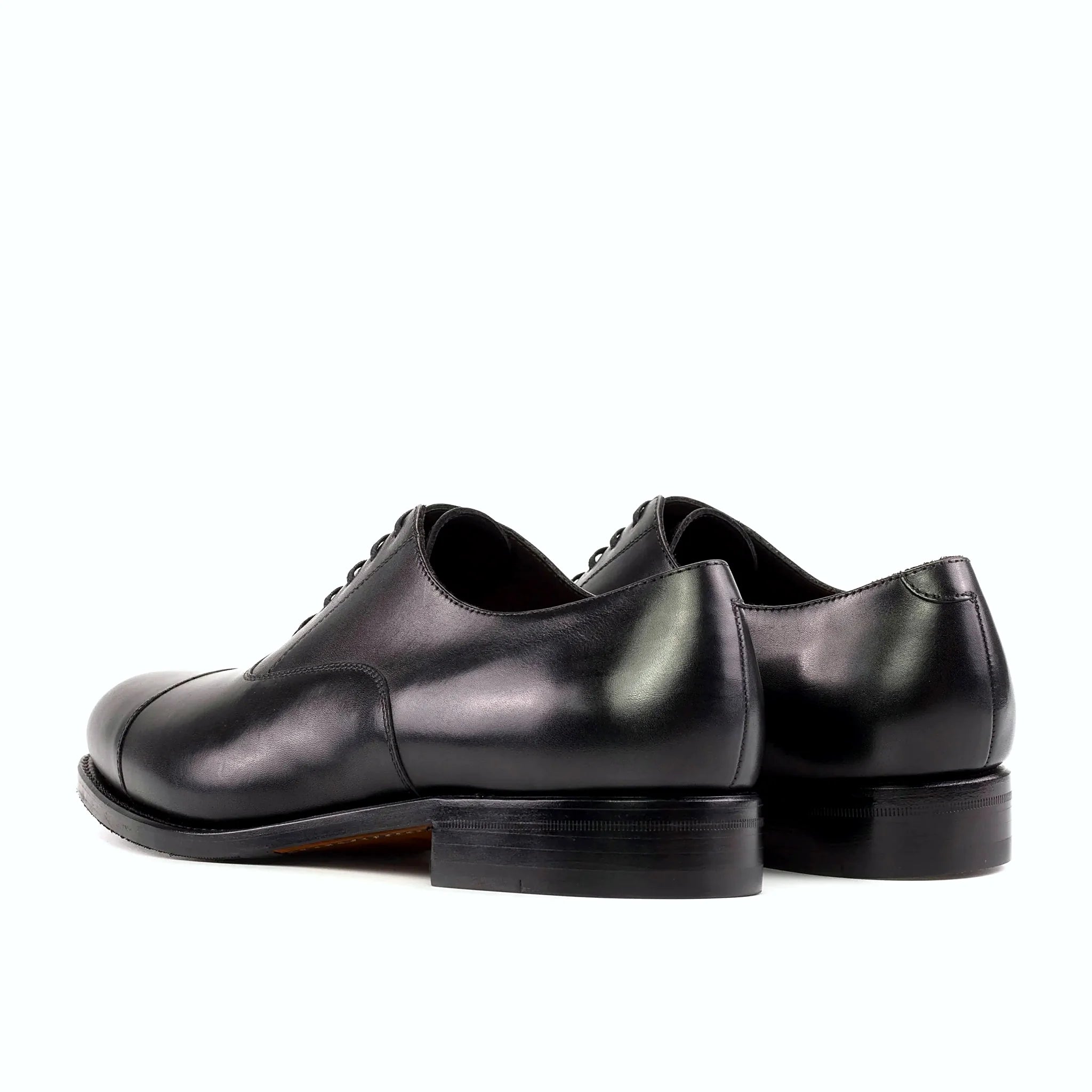 Cognac mixed leather-rubber sole