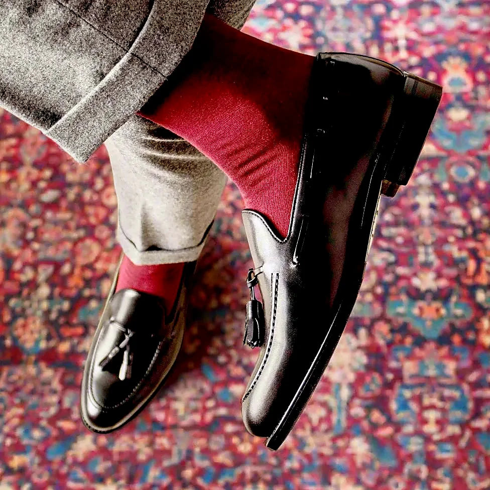 Black italian luxe calf loafer