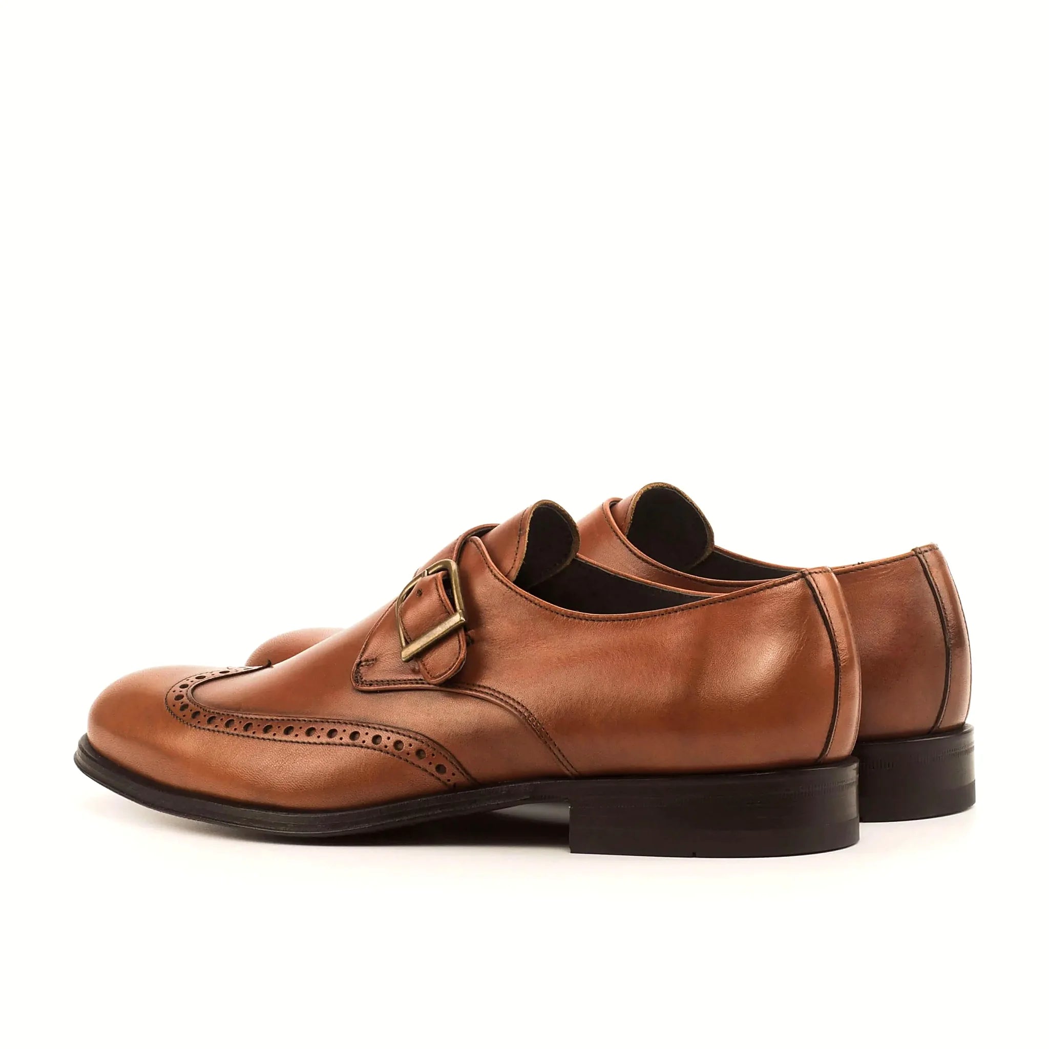 Plain cognac leather sole