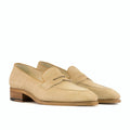 Cognac box calf on the loafer upper