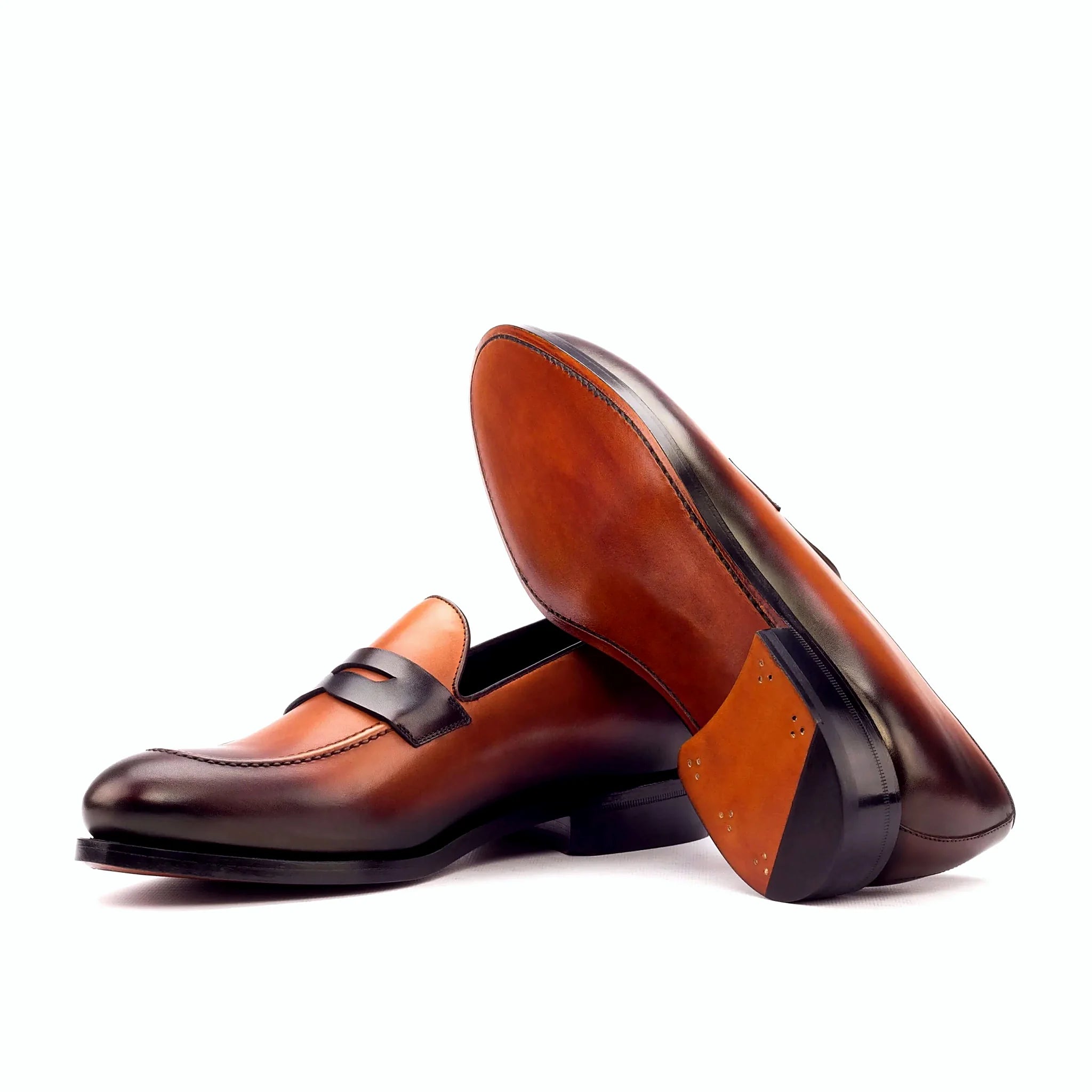 Plain cognac Goodyear leather sole