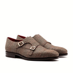 Tweed sartorial across the double monk upper