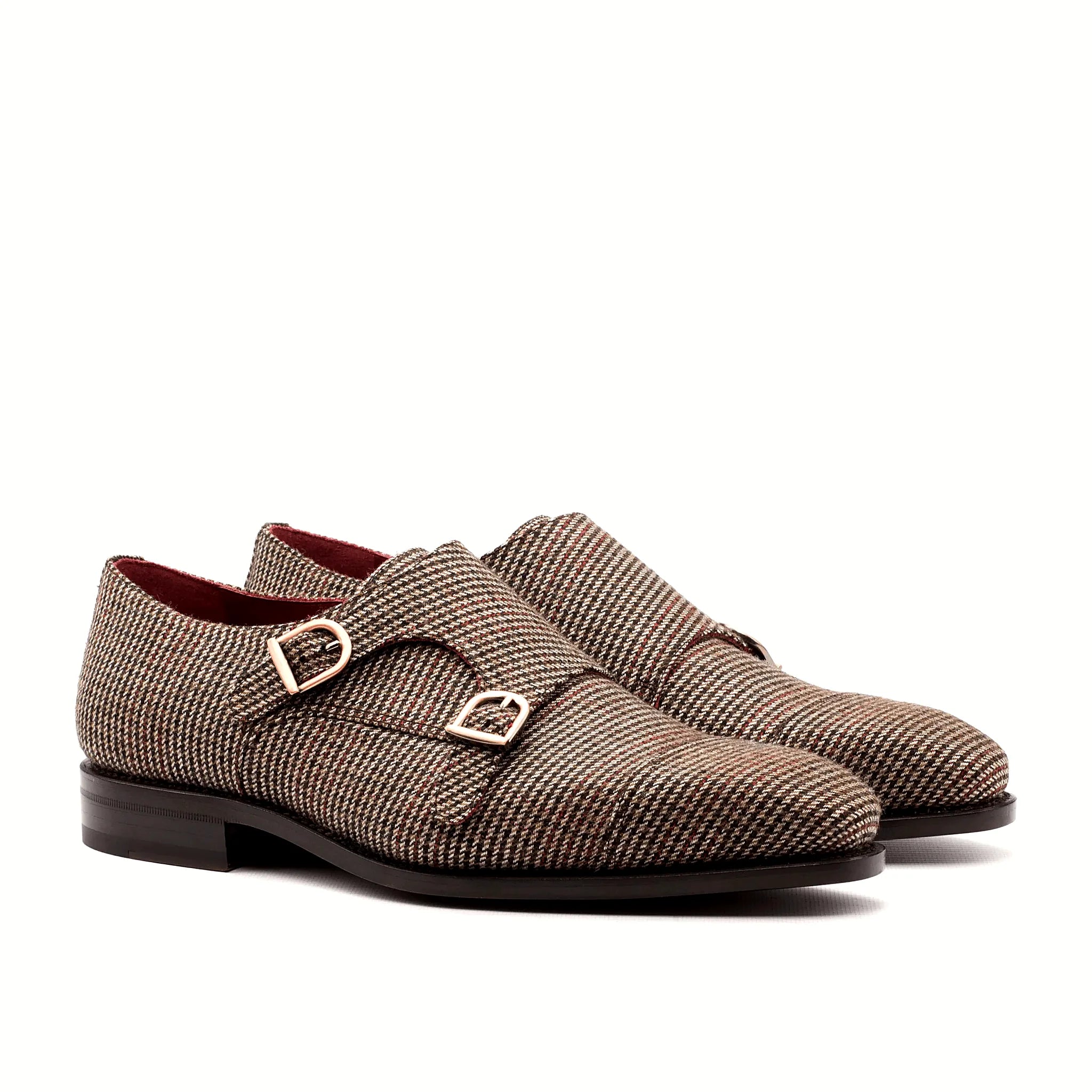 Tweed sartorial across the double monk upper