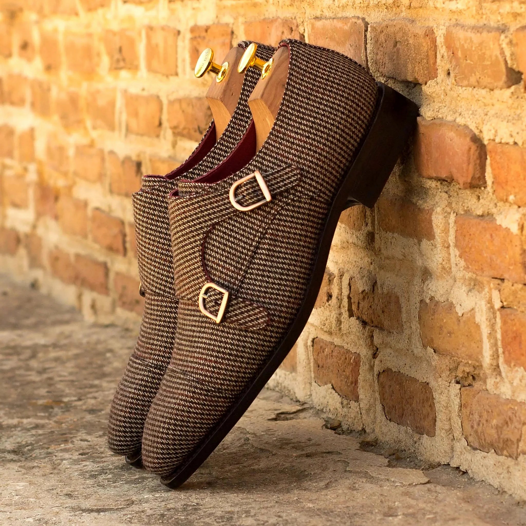 Red calf leather lining inside