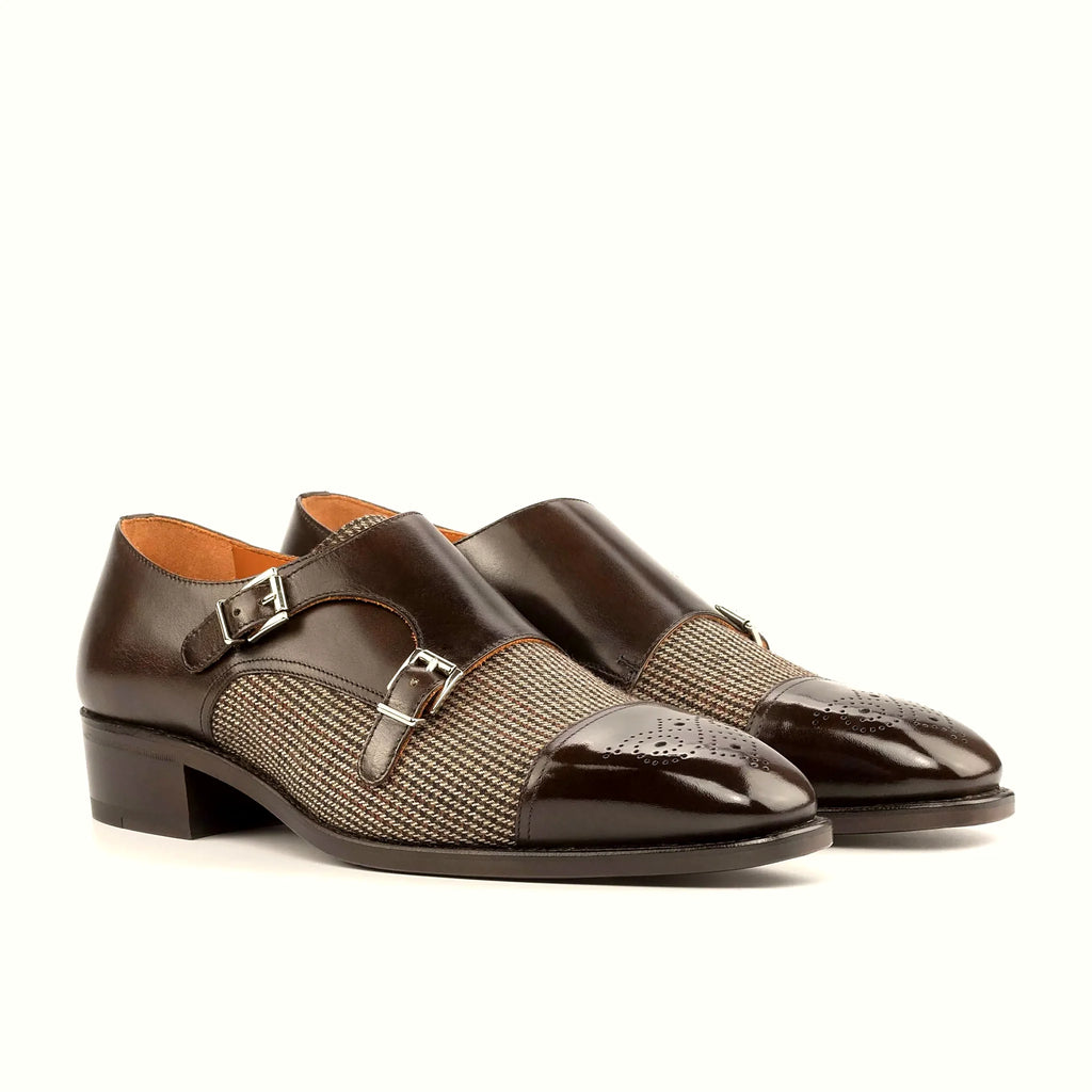 Tweed sartorial on the double monk upper
