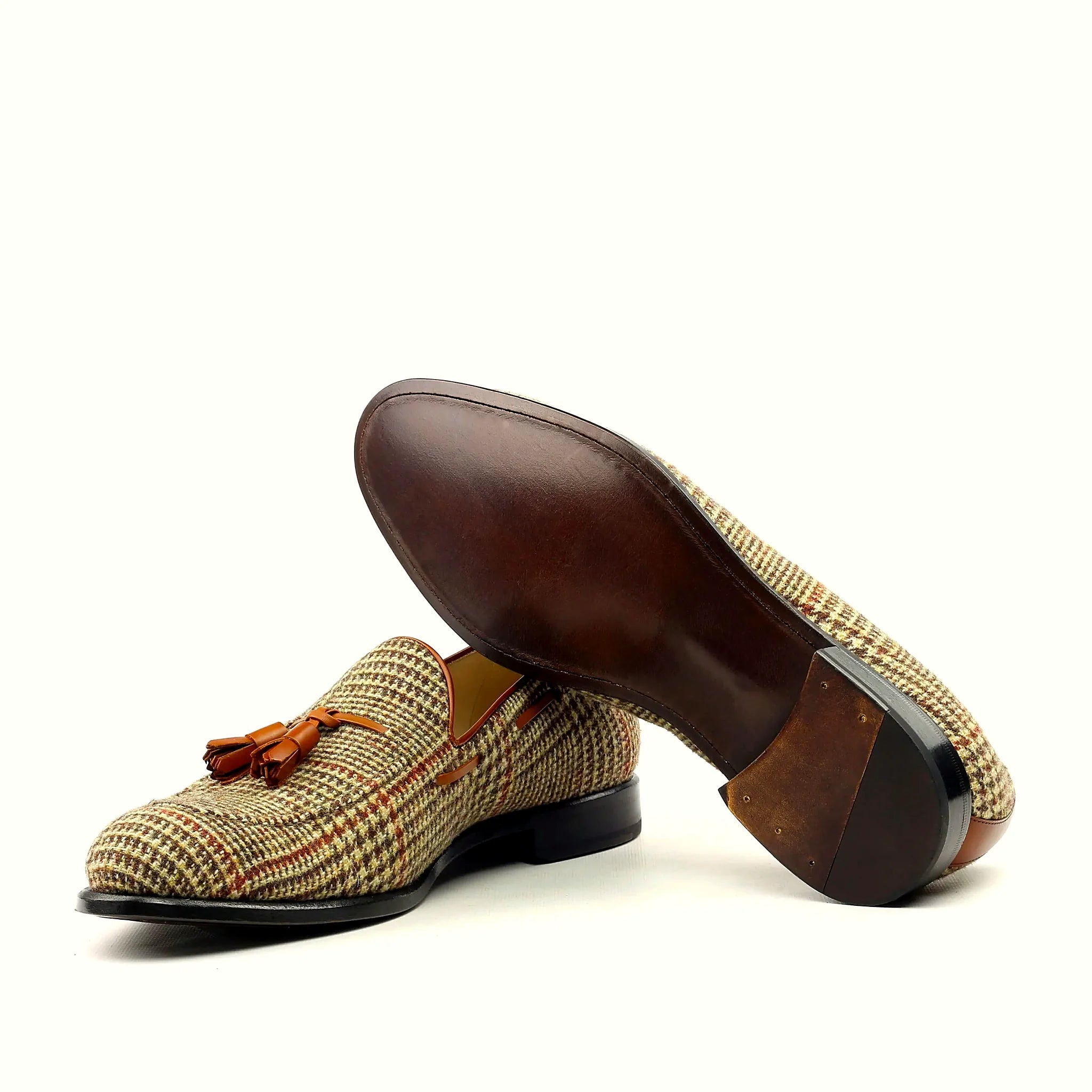 Plain brown leather sole