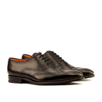 Black box calf brogue with perforated sides