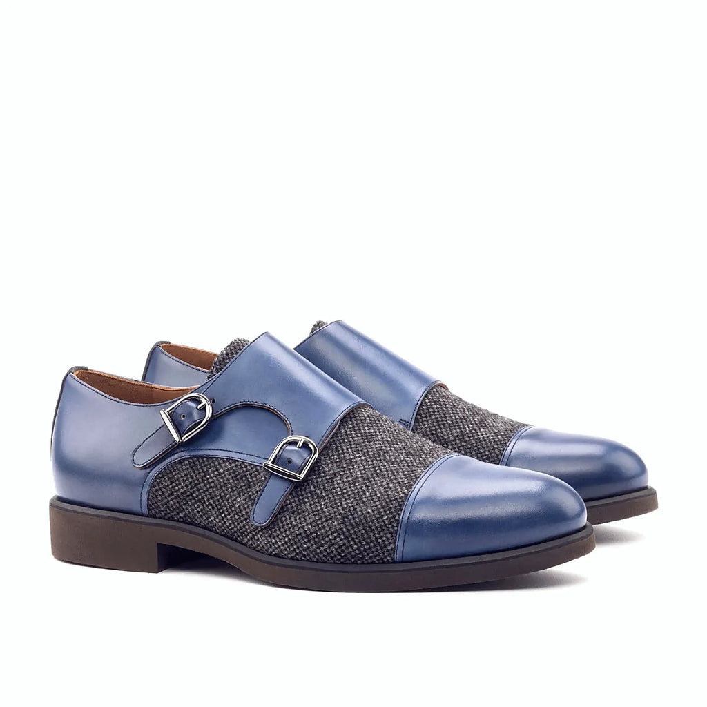 Nailhead sartorial panel on the double monk