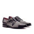 Houndstooth sartorial panel on the double monk