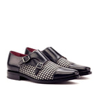 Houndstooth sartorial panel on the double monk