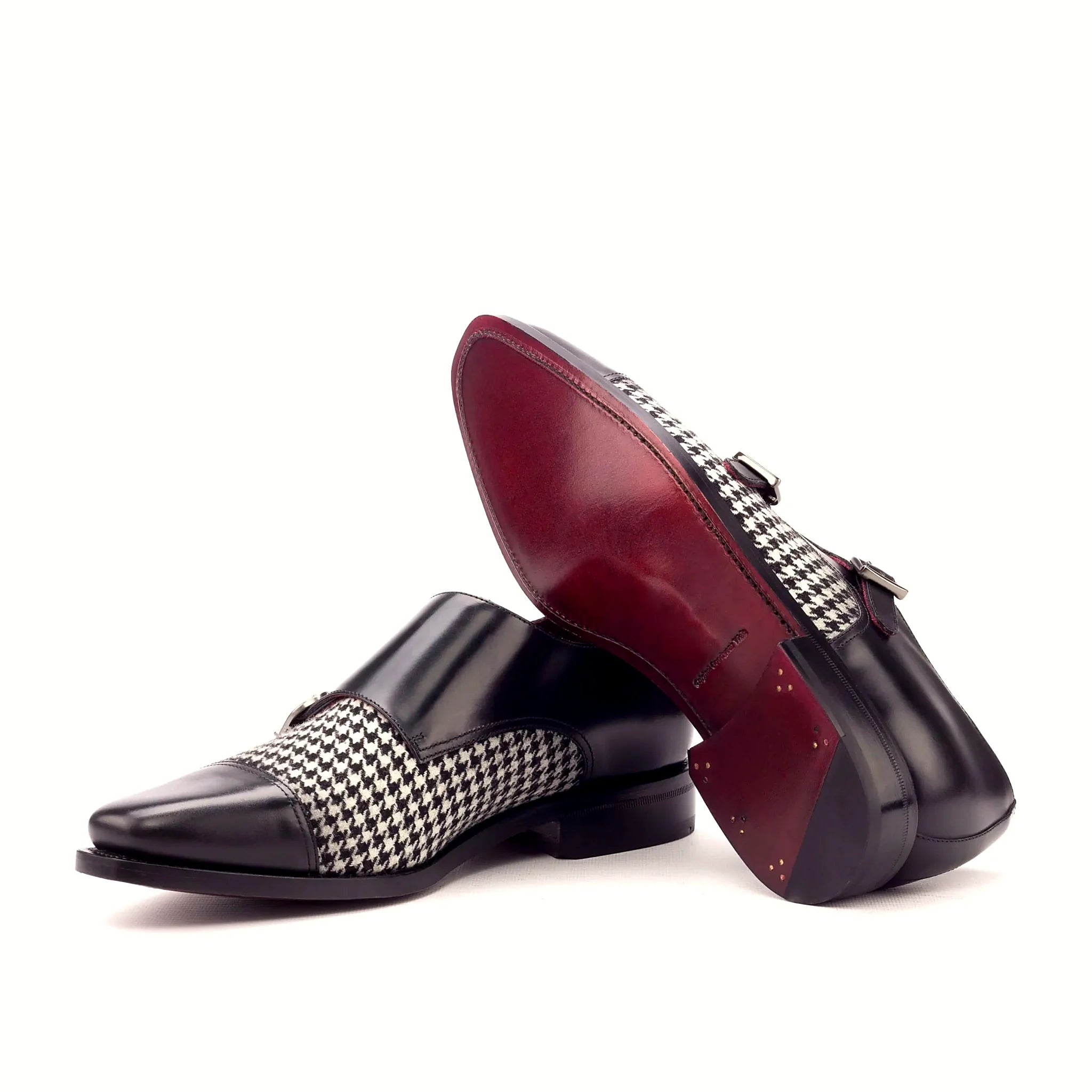 Plain dark red leather sole