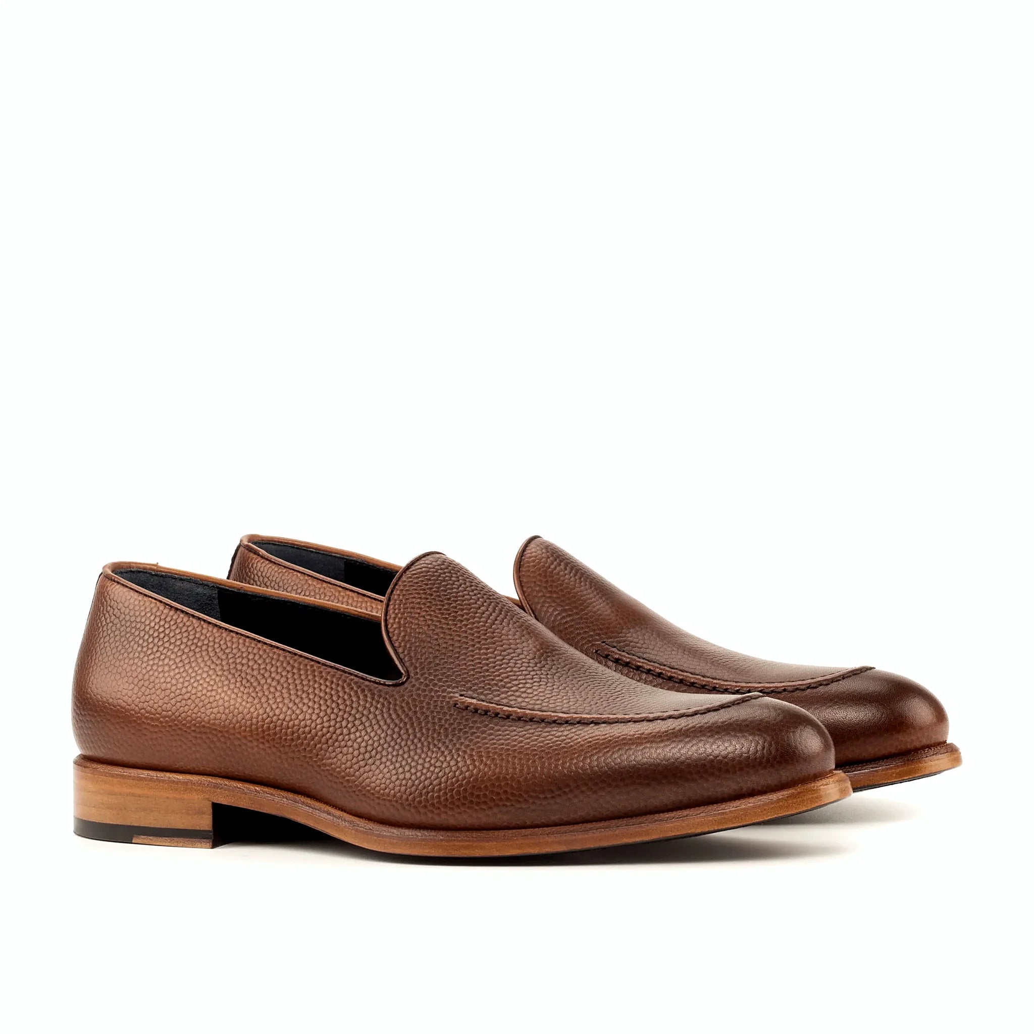 Med brown box calf on the loafer