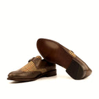 Plain brown leather sole