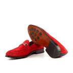 Leather sole with buttons rubber injections