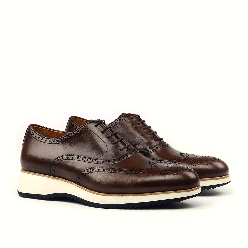 Dark brown painted calf brogue