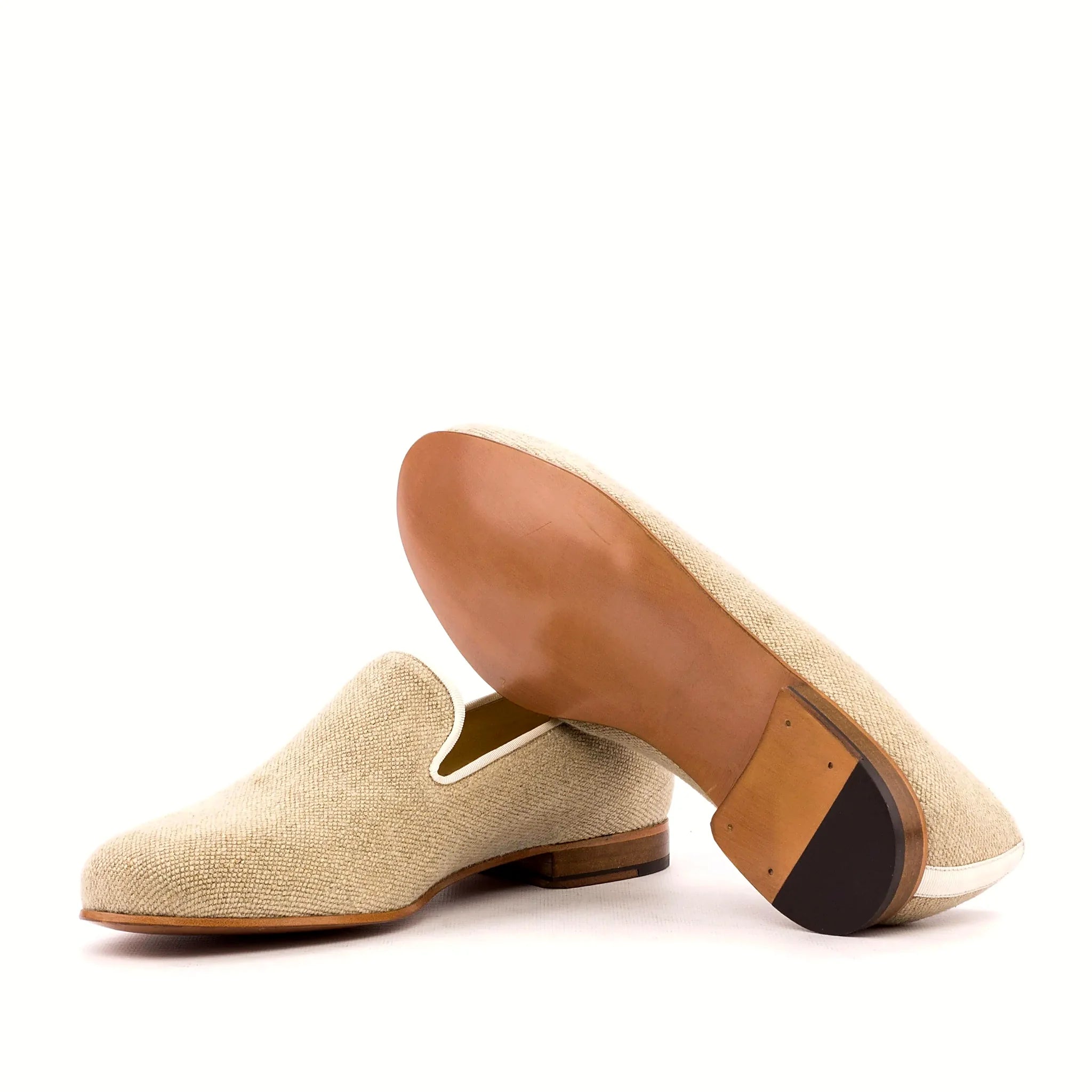Natural slipper leather sole