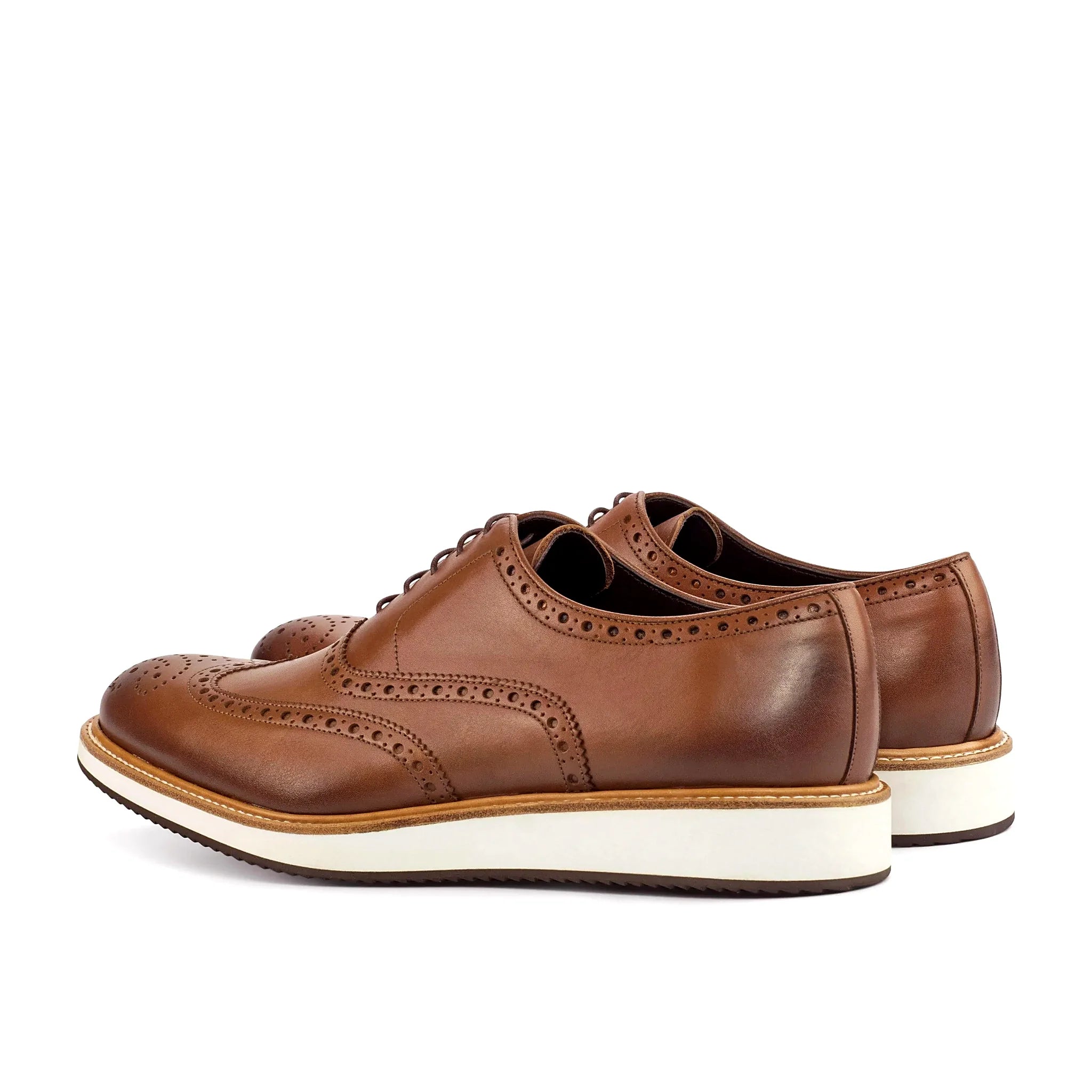 Brogue pattern across the toe cap