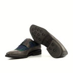 Black heeled rubber sole