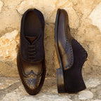 Brogue perforation across the toe cap