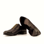 Plain black leather sole