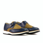 Camel lux suede on the single monk