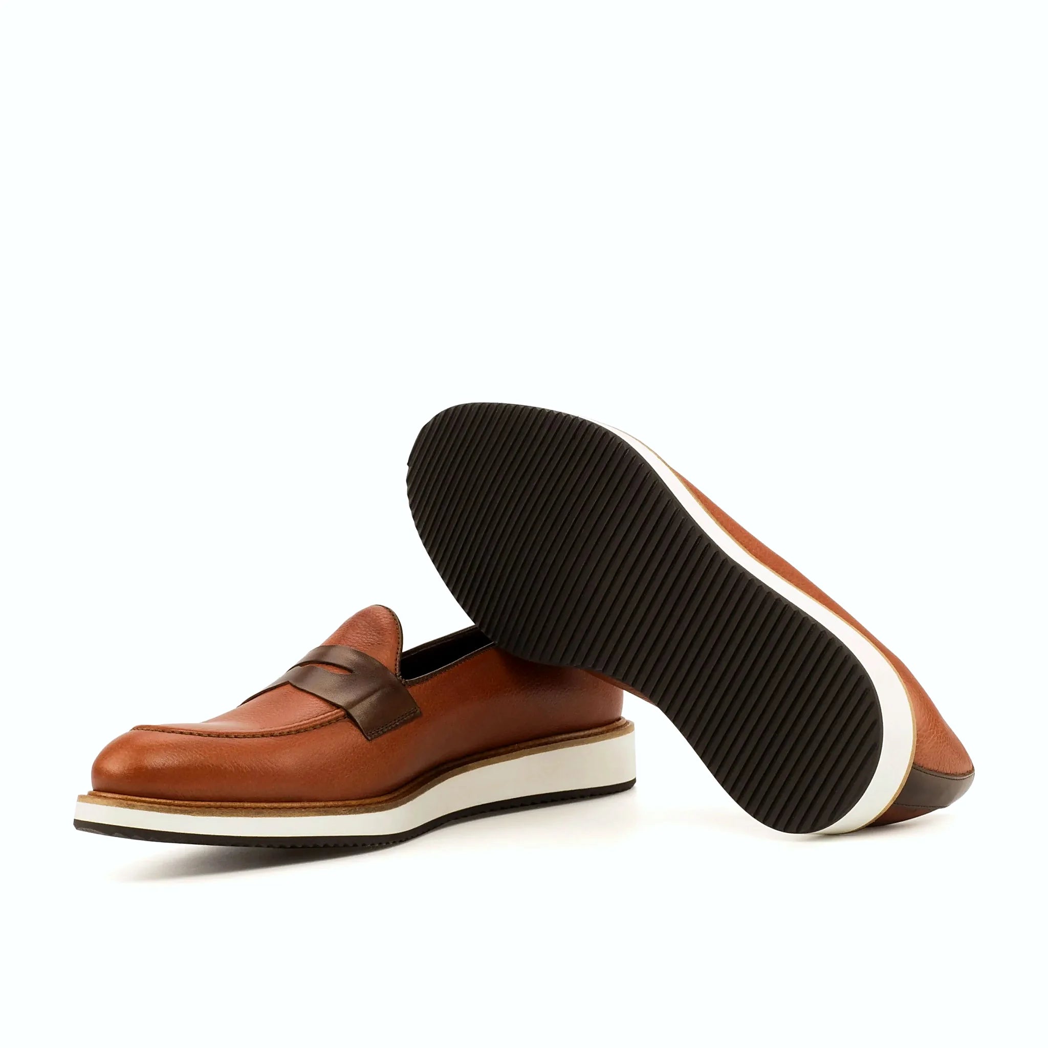 Running sole under the loafer