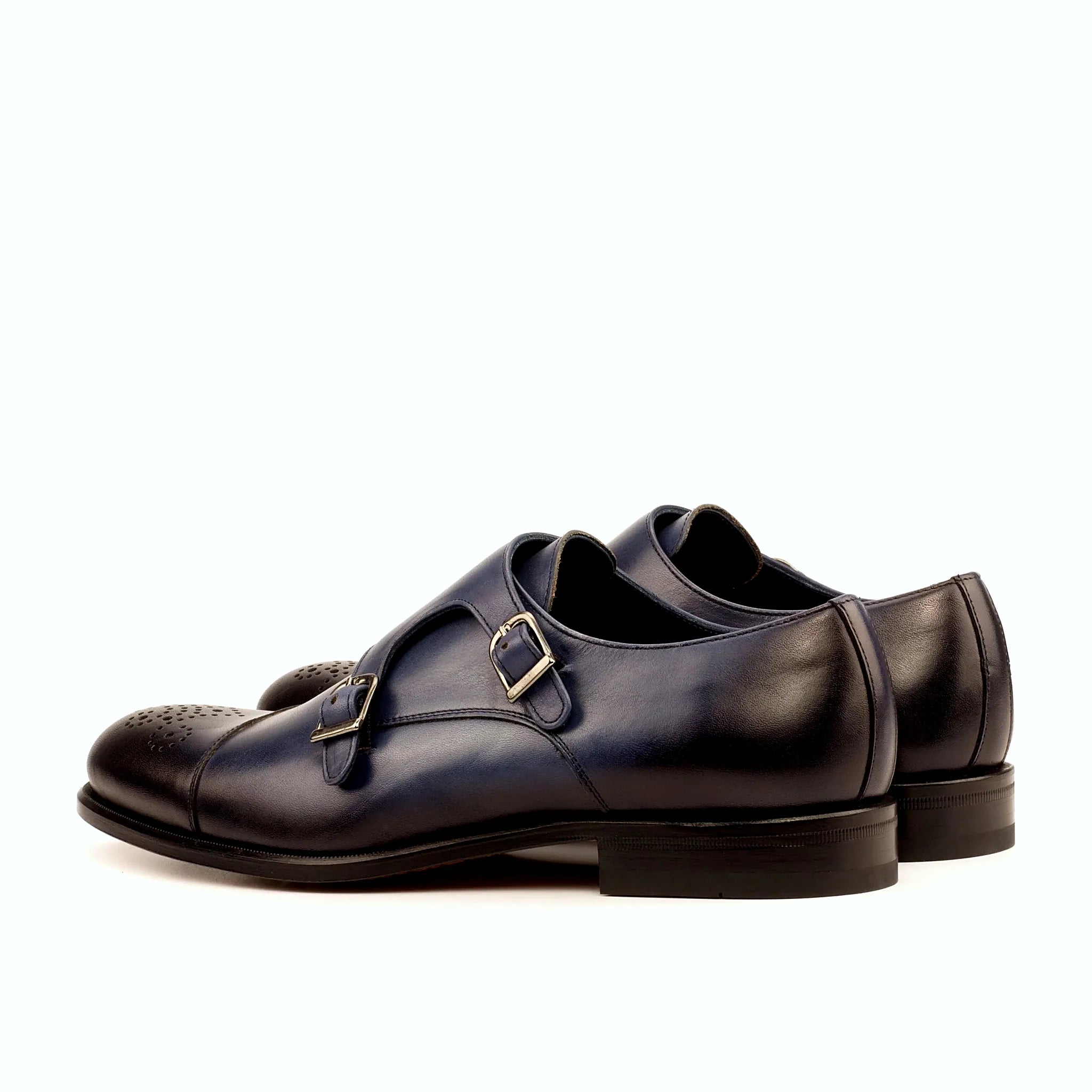 Navy painted calf across the whole shoe