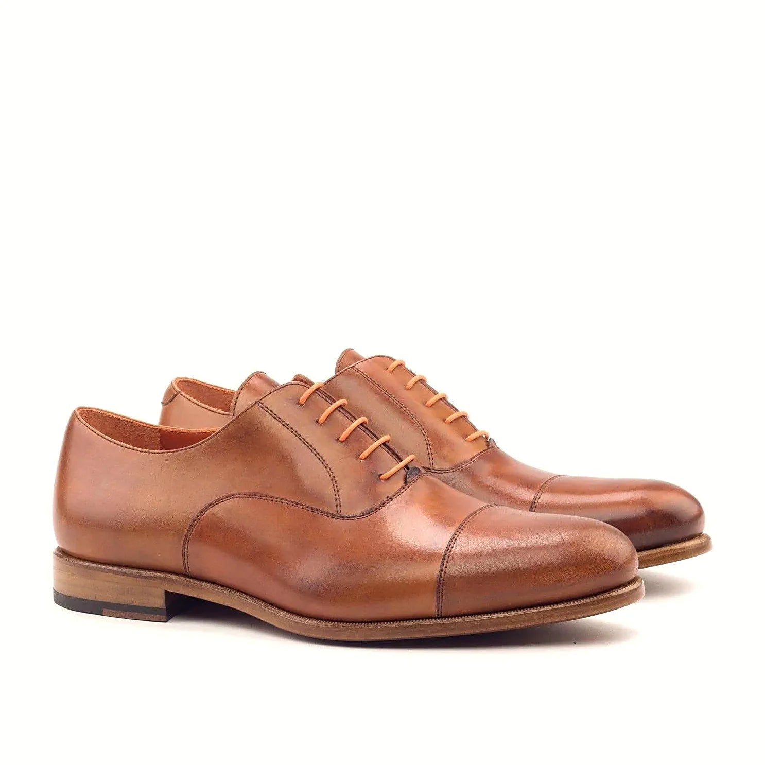 Cognac painted calf oxford