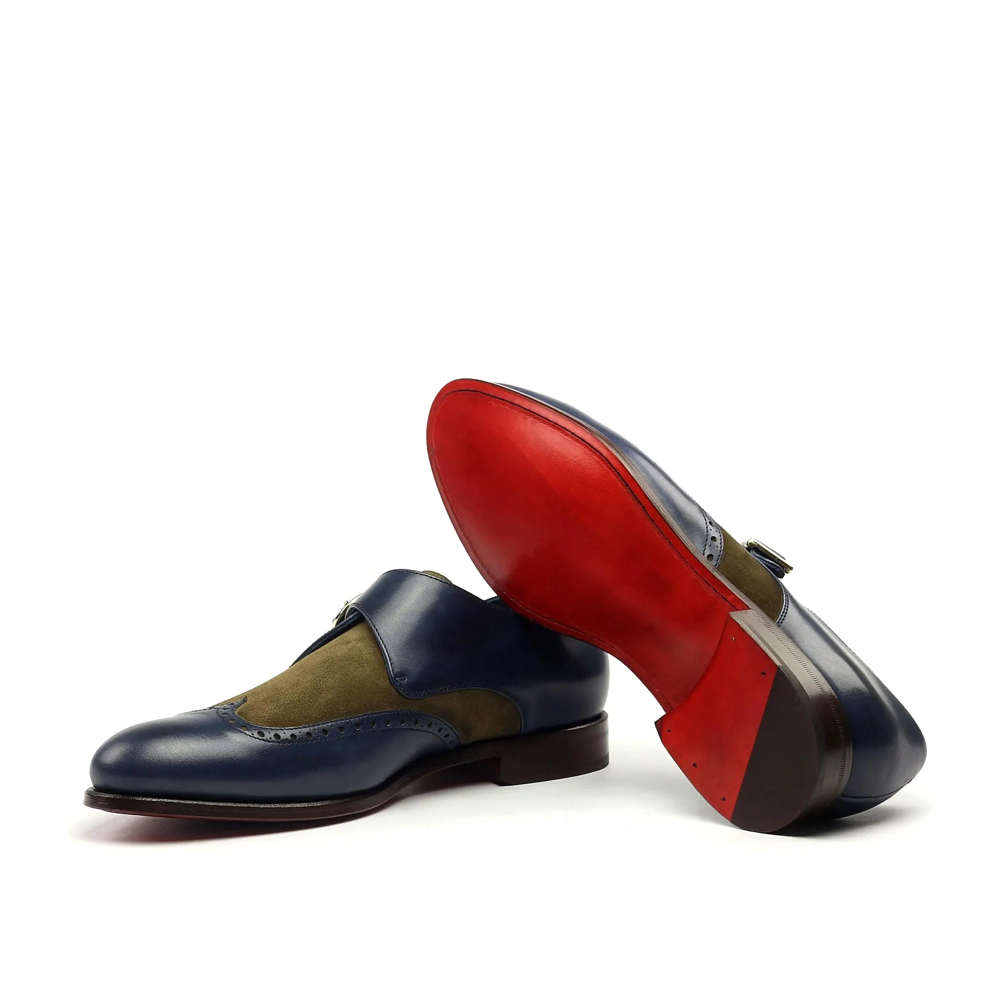 Plain dark red leather sole
