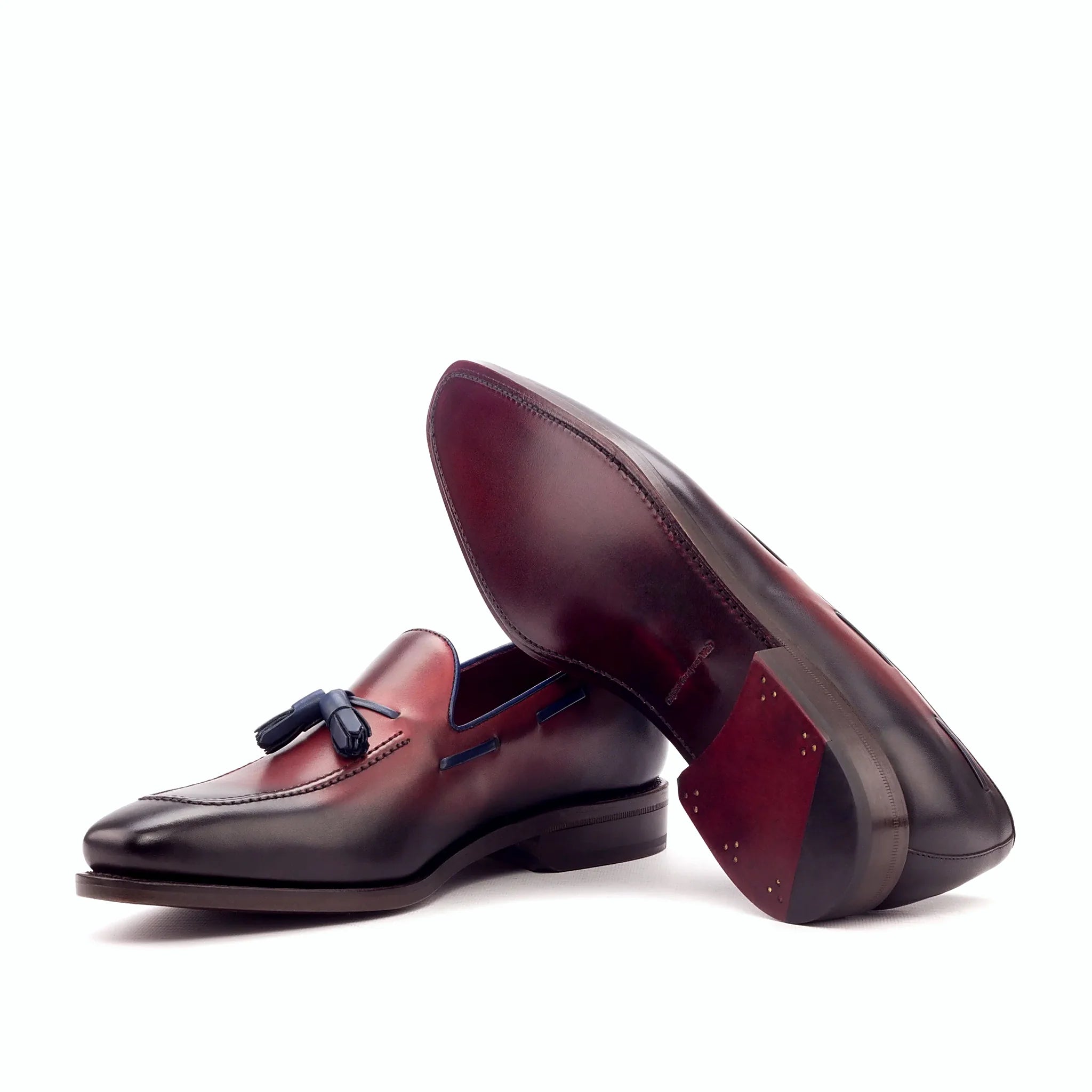Plain dark red Goodyear leather sole
