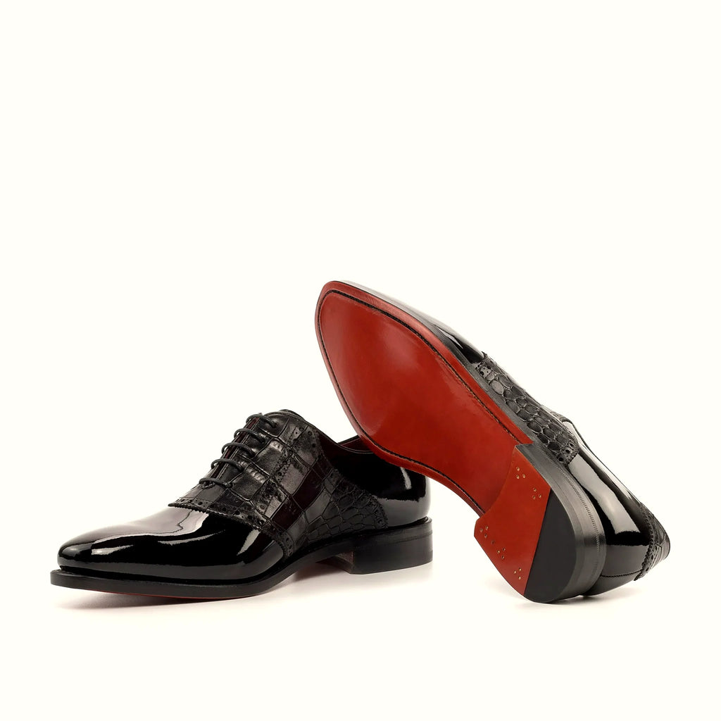 Plain black leather sole