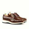 Dark brown painted calf derby