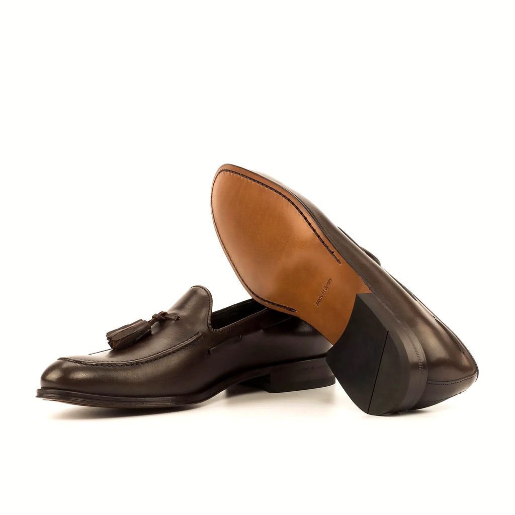 Plain cognac leather sole