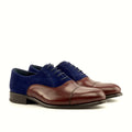 Burgundy oxford with closed lacing