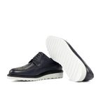 White wedge sole under the blucher